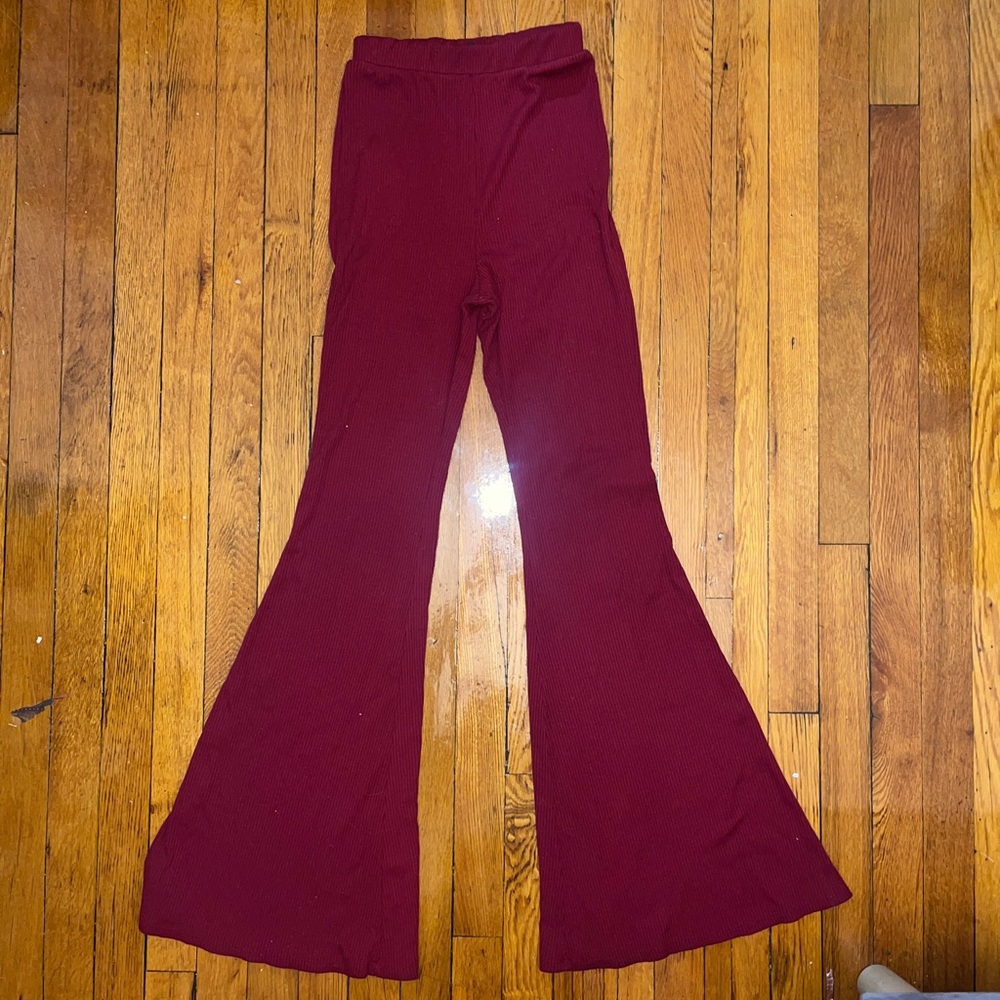 Maroon Flare Leggings